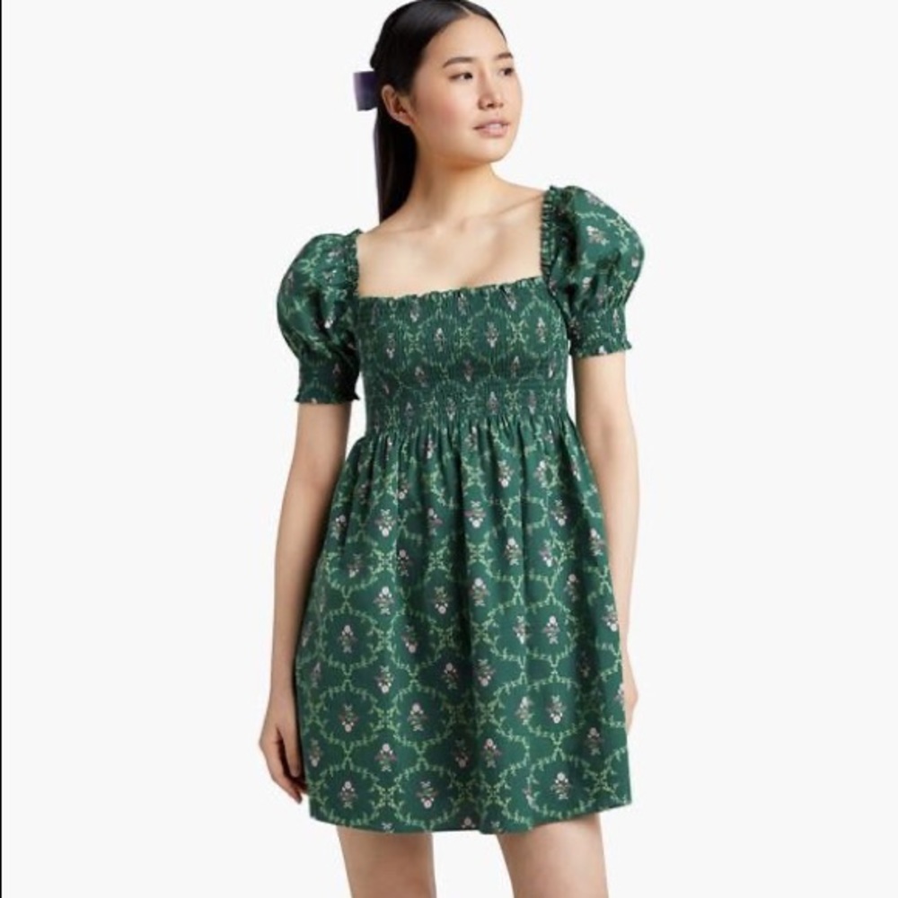 EUC Limited Edition Hill House Home Emerald Trellis Athena Nap Dress